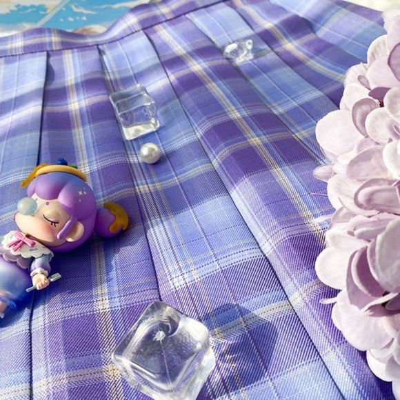 Sakino Lilac JK Skirt Set: Skirt + Bowtie - Picture 6 of 6